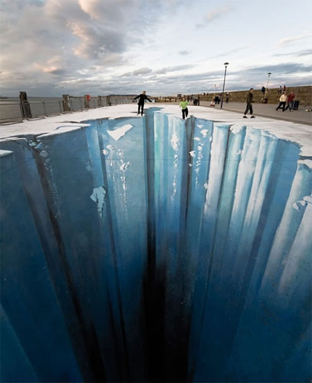 3D рисунки на асфальте